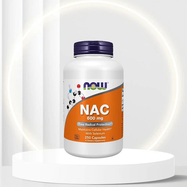 NOW Foods NAC 600 mg Free Radical Protection With Selenium 250 Capsules