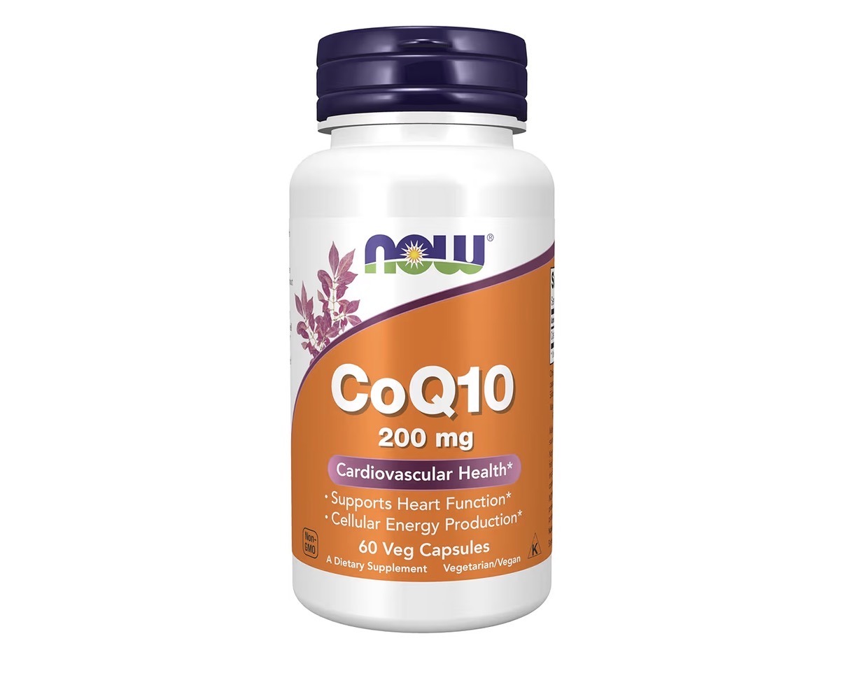 NOW Foods Supplements CoQ10 (Coenzyme Q10) 200 mg Cardiovascular Health 60 Veg Capsules