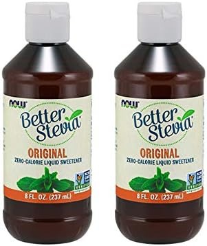 Now Foods Better Stevia Original Liquid Extract 8 Ounce Bottle (Pack of 2)