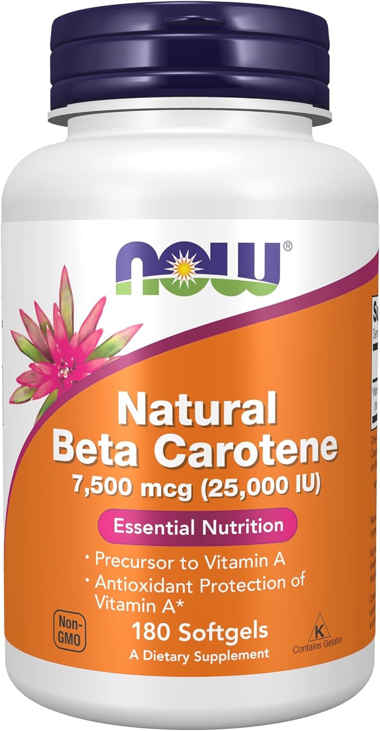 Now Foods Beta Carotene (Natural) - 180 Softgels