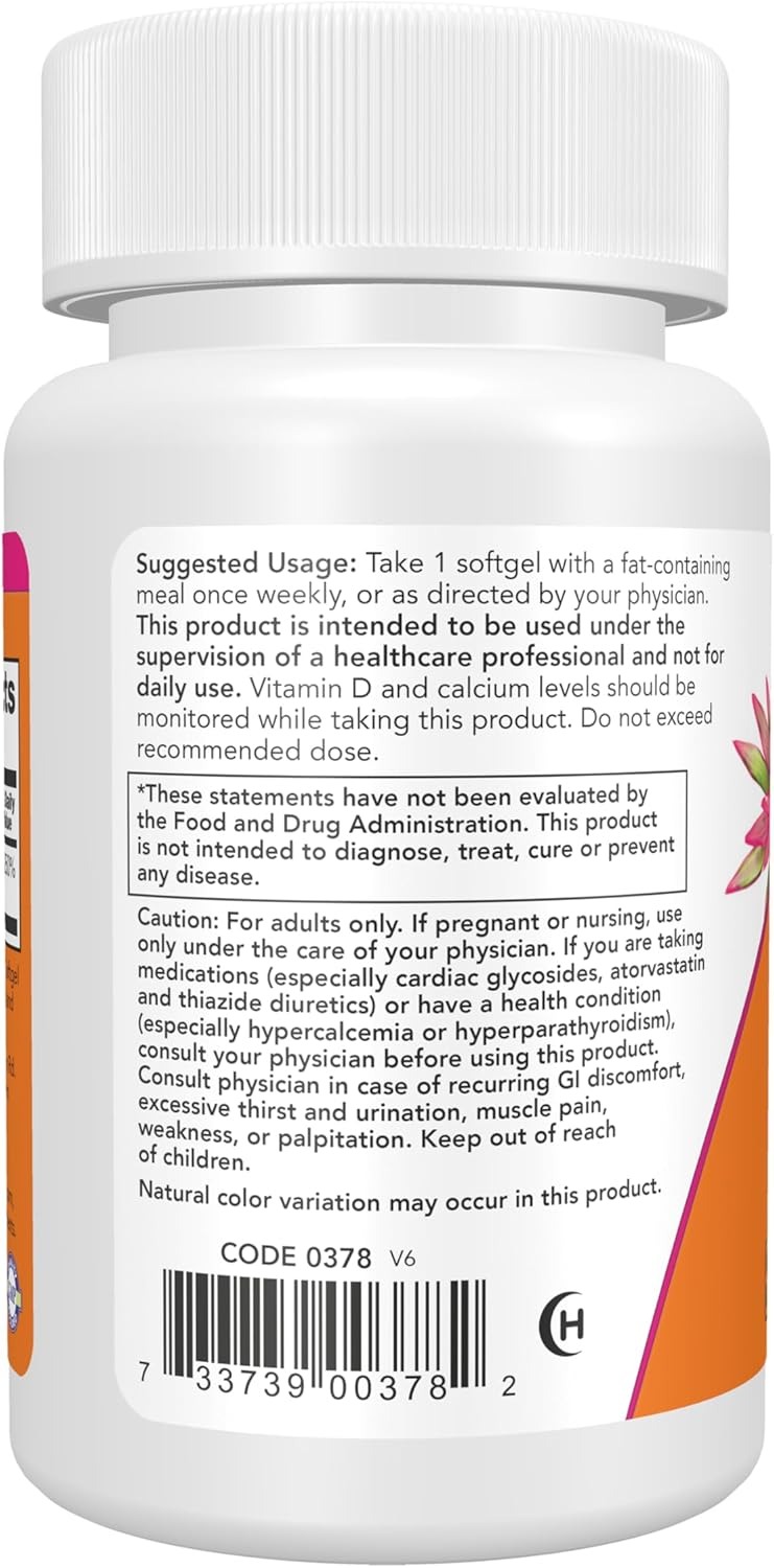 NOW Foods Supplements Vitamin D-3 50,000 IU Softgels 50 softgels thumbnail 2