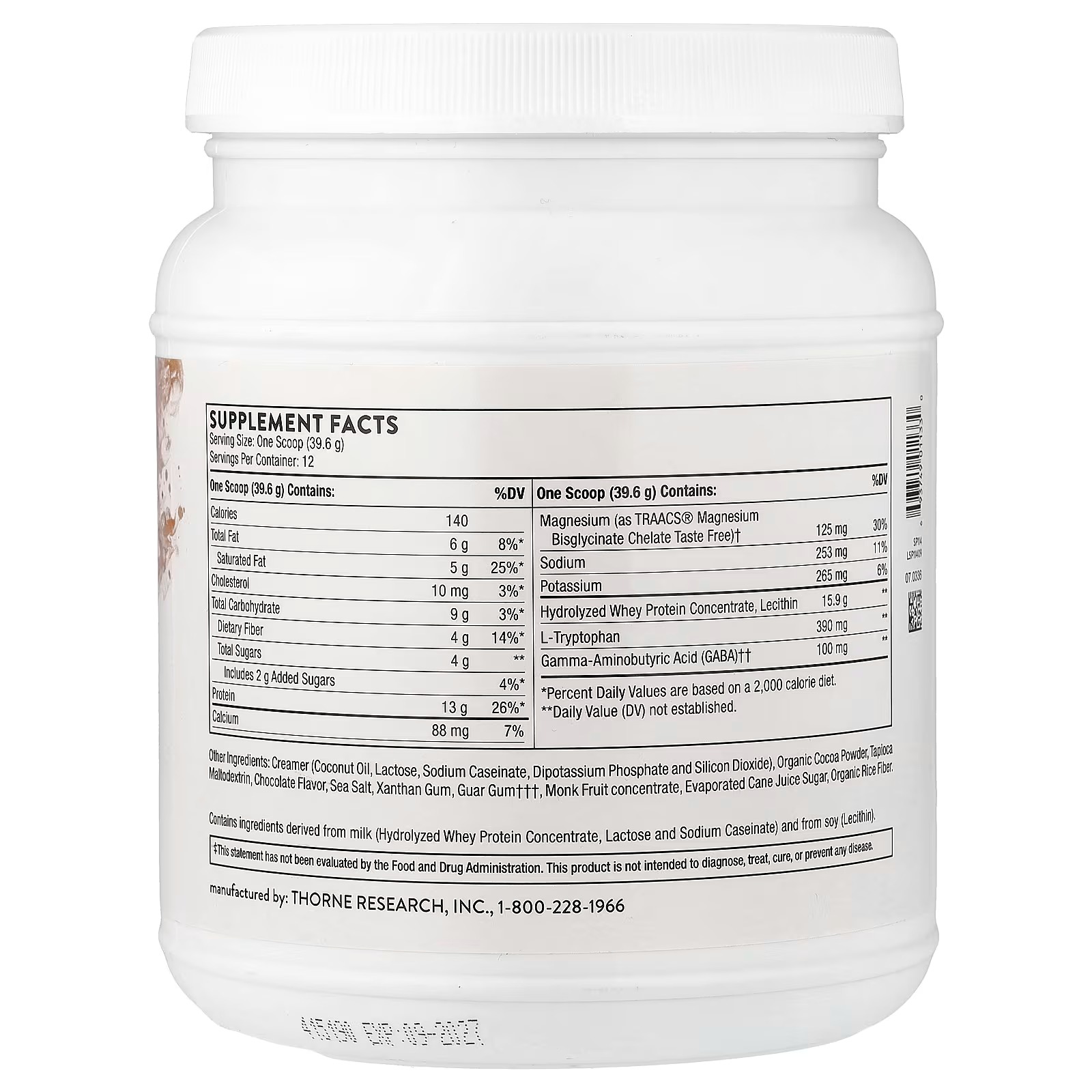 THORNE RecoveryPro Whey Protein Powder with Magnesium GABA & L-Tryptophan in Pakistan thumbnail 2