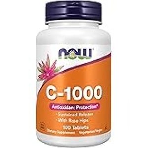 NOW Foods Supplements Vitamin C-1,000 with 100 mg of Bioflavonoids Antioxidant protection 100 Veg Capsules