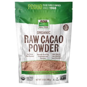 NOW Foods Raw Cacao Powder with Polyphenols and Flavonols 12-Ounce (Packaging May Vary)
