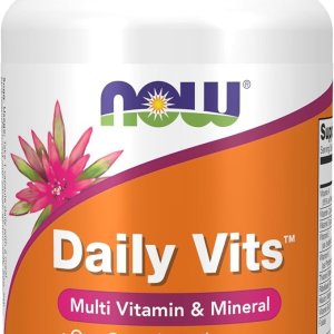 NOW Foods Daily Vits Multi Vitamin &amp; Mineral with Fruit &amp; Veggie Blend, Lutein and Lycopene 120 Veg Capsules