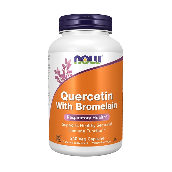 NOW Foods Supplements Quercetin with Bromelain Balanced Immune System 240 Veg Capsules