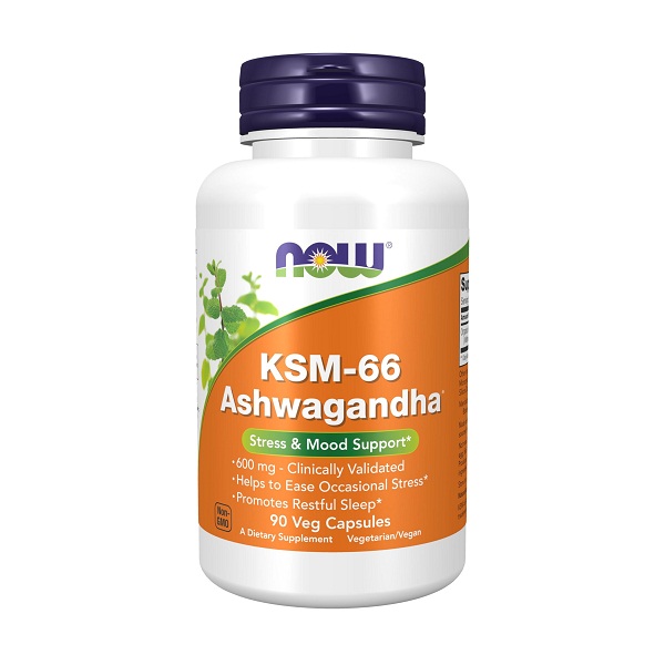 Now Supplements KSM-66 Ashwagandha® Stress and Sleep Support 90 Veg Capsules