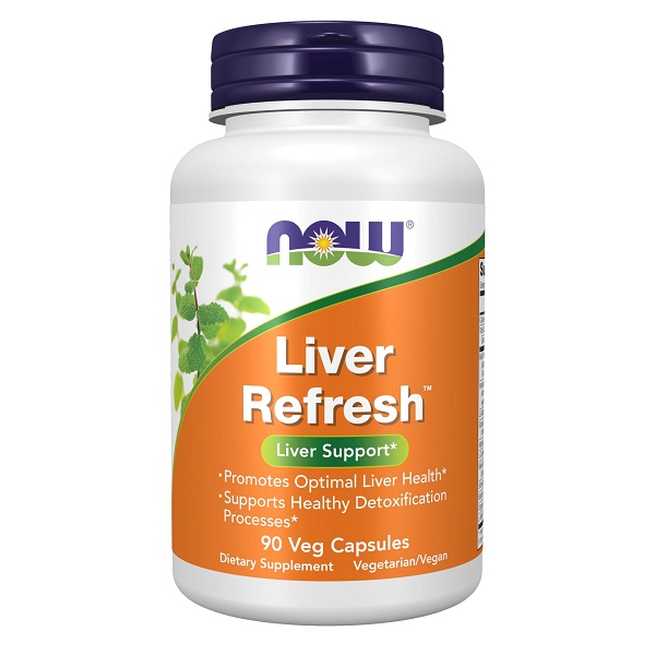 NOW Foods Supplements Liver Refresh™ with Milk Thistle Extract and unique Herb-Enzyme blend 180 Veg Capsules
