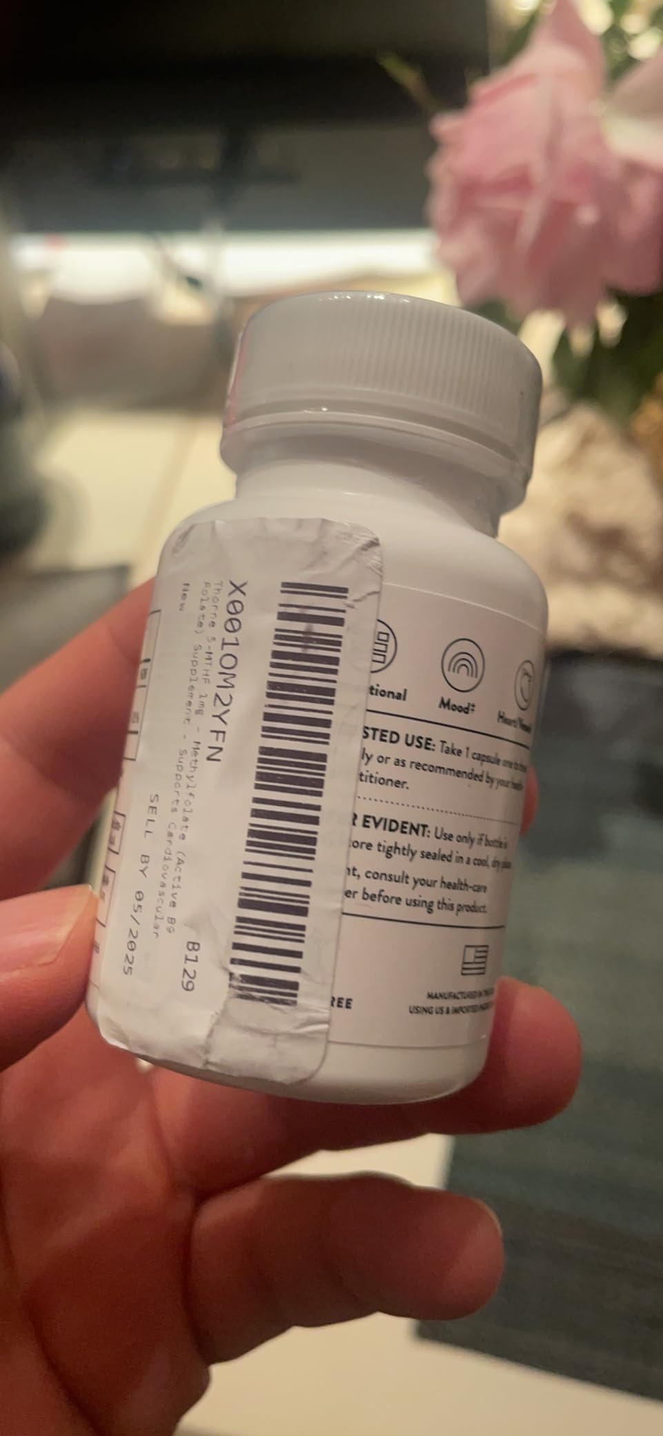 THORNE 5-MTHF 1 mg Active Methylfolate Vitamin B9 Supplement 60 Capsules in Pakistan thumbnail 4