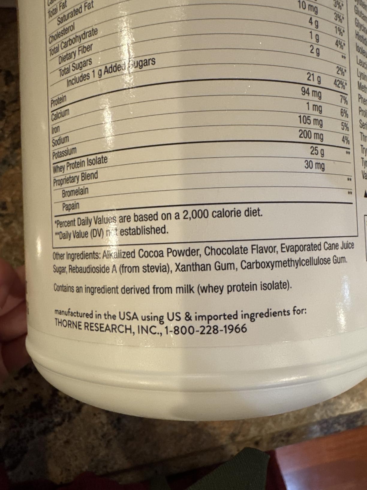 THORNE Whey Protein Isolate Balanced Amino Acids in Pakistan thumbnail 2