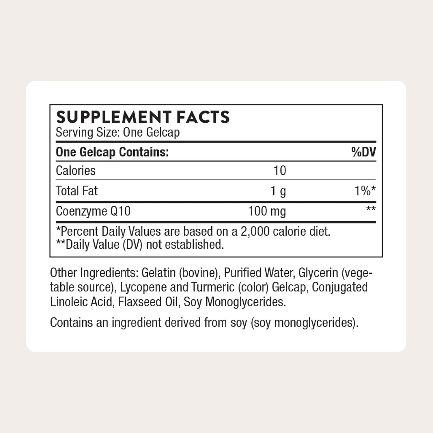THORNE CoQ10 100 mg Optimally Absorbed Ubiquinone 60 Softgels in Pakistan thumbnail 2