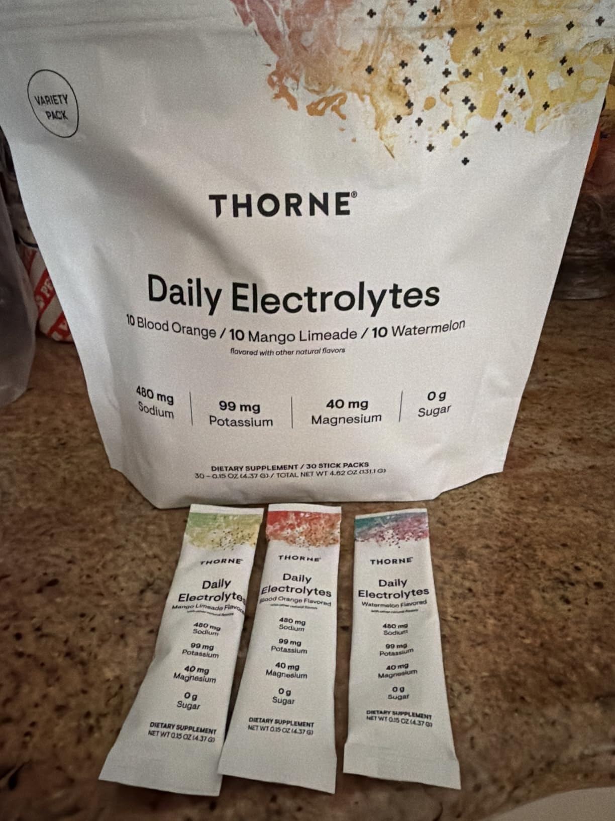 THORNE Daily Electrolytes Electrolyte Powder Drink Mix 30 Stick Packs in Pakistan thumbnail 6