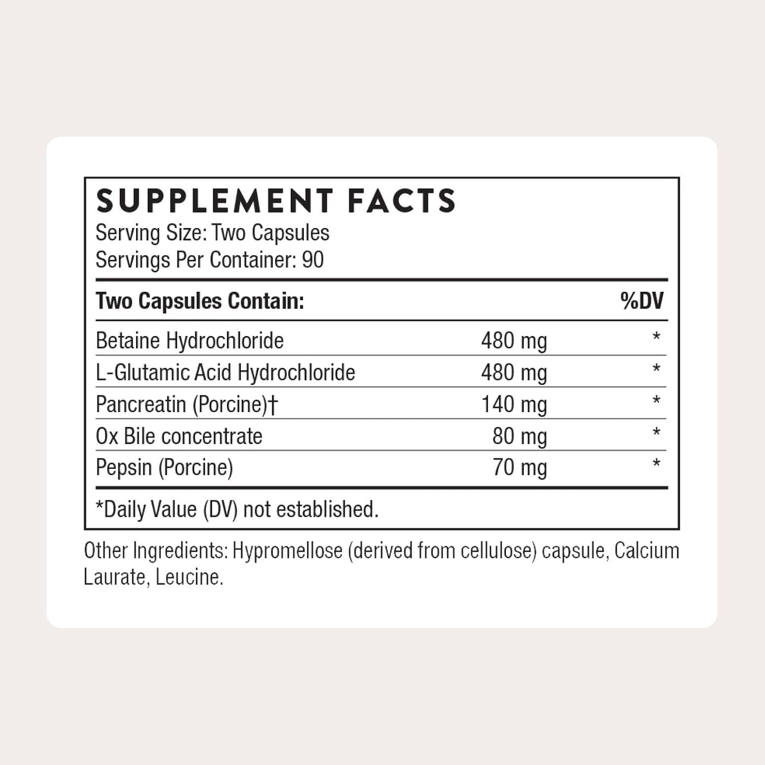 Thorne Advanced Digestive Enzymes Pepsin & Betaine HCl 180 Capsules in Pakistan thumbnail 2