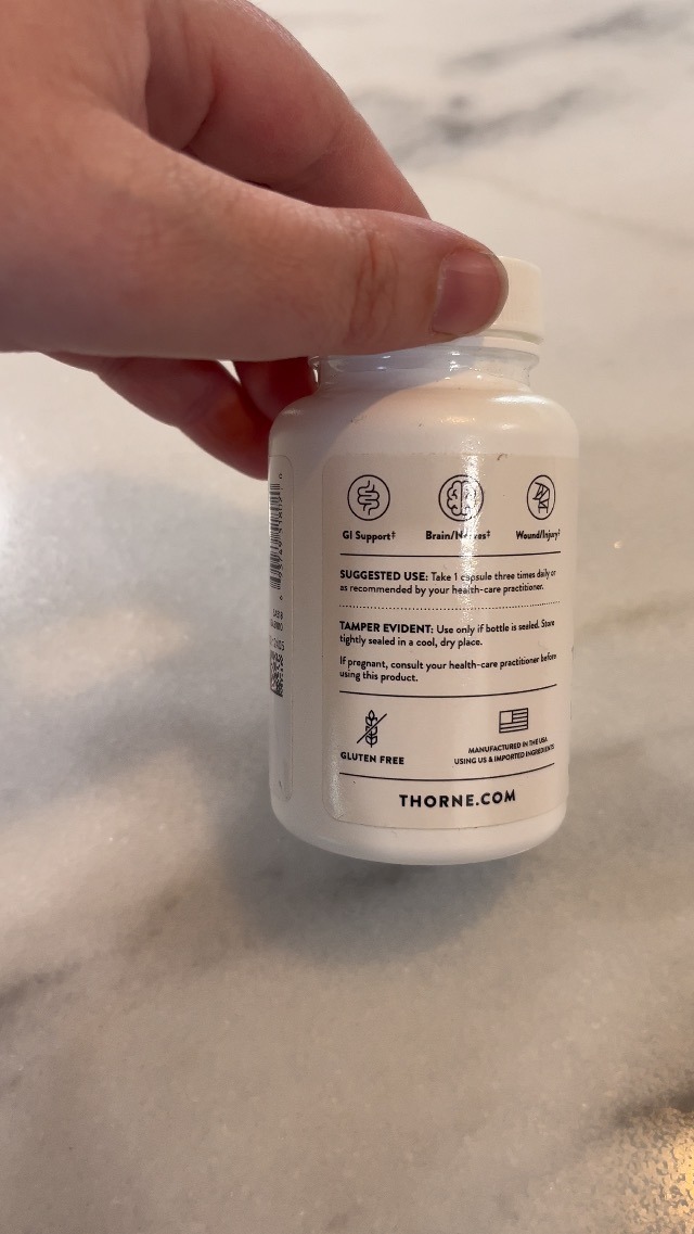 Thorne L-Glutamine 500 mg per Capsule Amino Acid Supplement 90 Capsules in Pakistan thumbnail 4