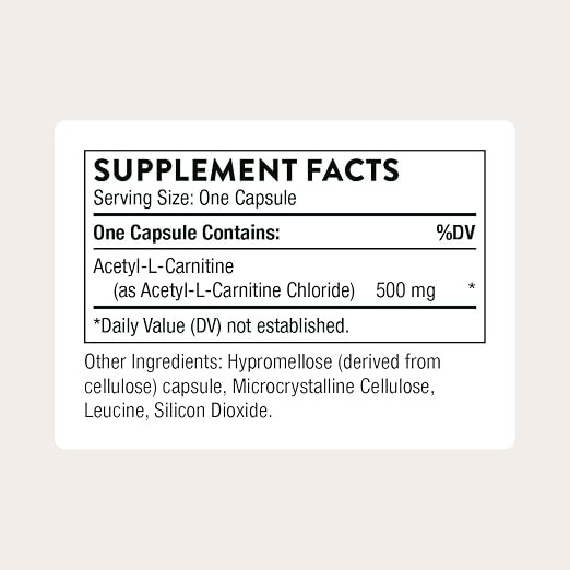 THORNE Acetyl-L-Carnitine 500 mg per Capsule 60 Capsules in Pakistan thumbnail 3