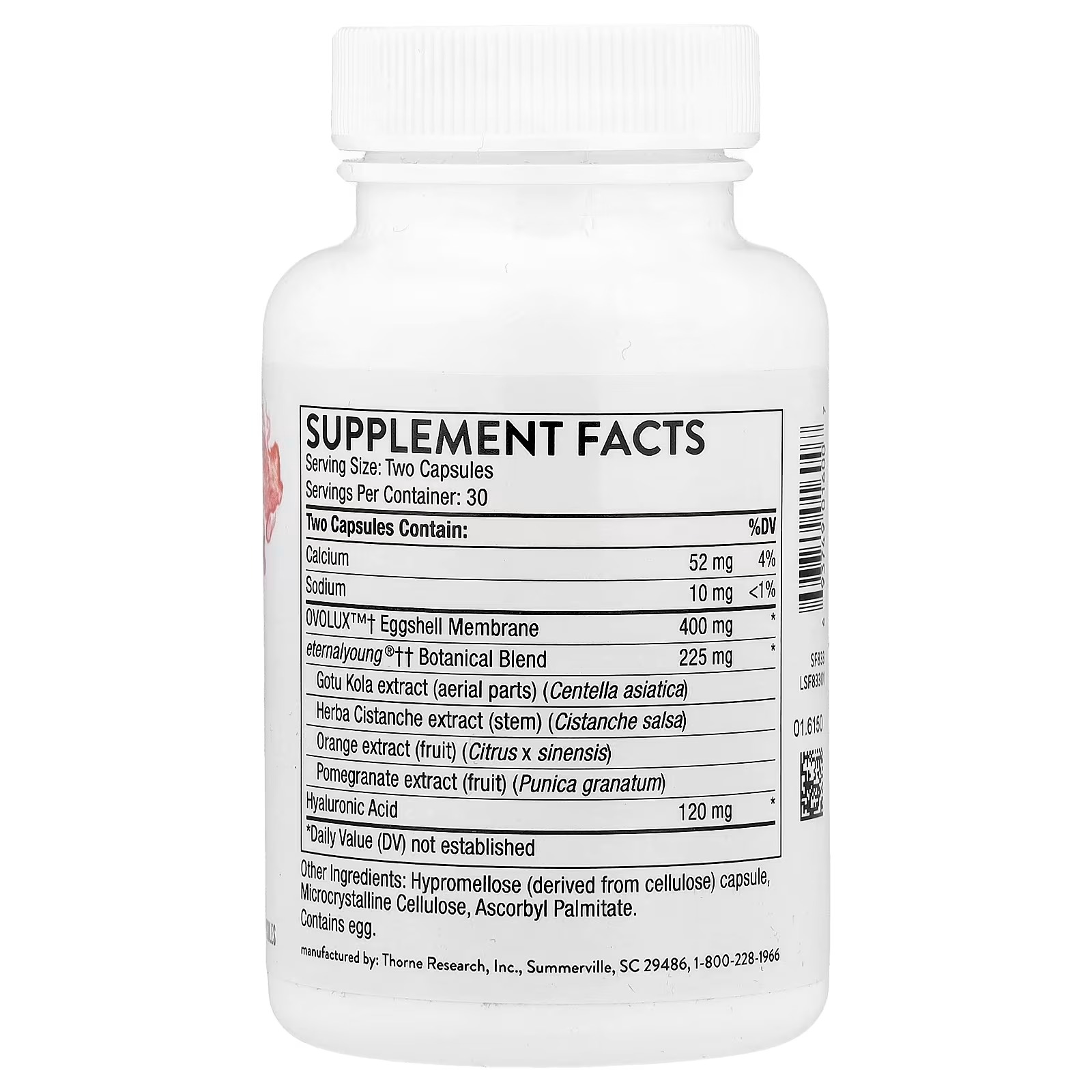 THORNE Radiant Skin Complex Hyaluronic Acid & Ovolux 60 Capsules in Pakistan thumbnail 2
