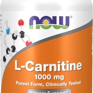 NOW Foods Supplements L-Carnitine 1000 mg Purest Form Amino Acid Fitness Support 100 Tablets