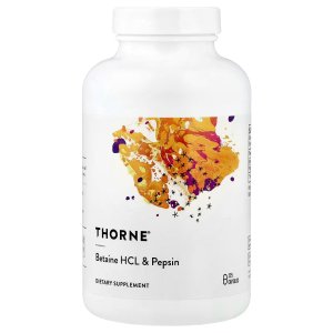THORNE Betaine HCL &amp; Pepsin Digestive Enzyme &amp; Hydrochloric Acid 225 Capsules